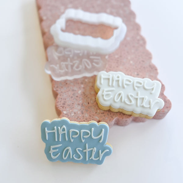 HAPPY EASTER POP STAMP WITH CUTTER