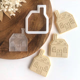 Home stamp with matching cutter