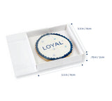 LOYAL White Single Cookie Box 9x9x2cm - Ready Assembled