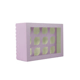 PAPYRUS SCALLOPED TALL CUPCAKE BOX (12 HOLE) - PASTEL LILAC