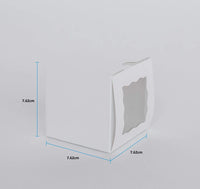 1 Mini Cupcake Boxes with Clear Window - Gloss White