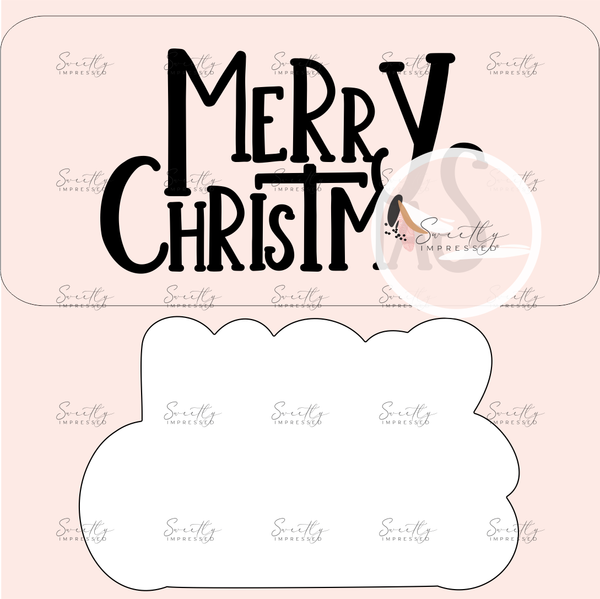 EASYTONE MERRY CHRISTMAS pop stamp with cutter - MINI