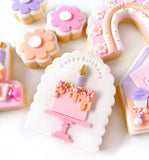 SINGLE TIER CAKE STAMP-  WITH DRIP