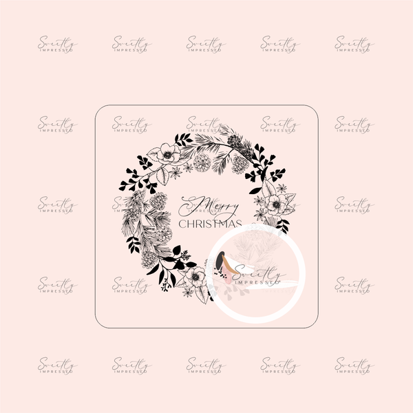 MERRY CHRISTMAS WREATH mini with Cutter