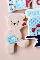 LARGE TEDDY POP STAMP WITH MATCHING CUTTER