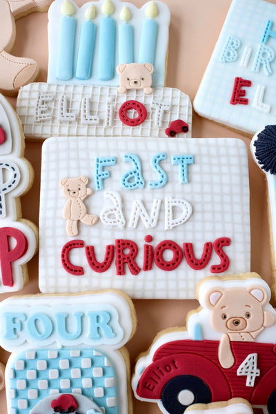 RACE TRACK STITCHING QUOTE PLAQUE '"FAST & CURIOUS"