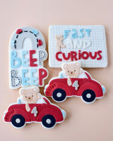 Race Track/Stitching FONT & NUMBER POP MOULD PLATE COMBO