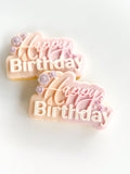 Happy Birthday cursive with matching cutter