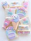 ICE CREAM POP STAMP WITH MATCHING CUTTER