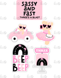 Beep Beep Pop Stamp with matching cutter