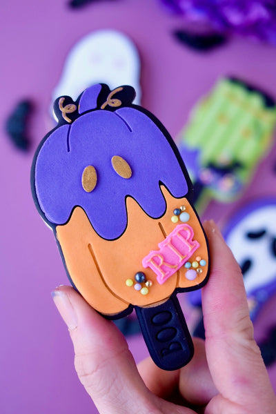Halloween Pumpkin ICE CREAM POP STAMP WITH MATCHING CUTTER