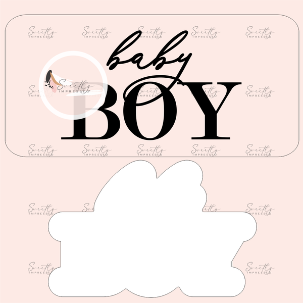 MINI EASYTONE 'Baby Boy’ Pop STAMP WITH MATCHING CUTTER