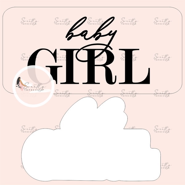 MINI EASYTONE ‘Baby Girl’ Pop STAMP WITH MATCHING CUTTER