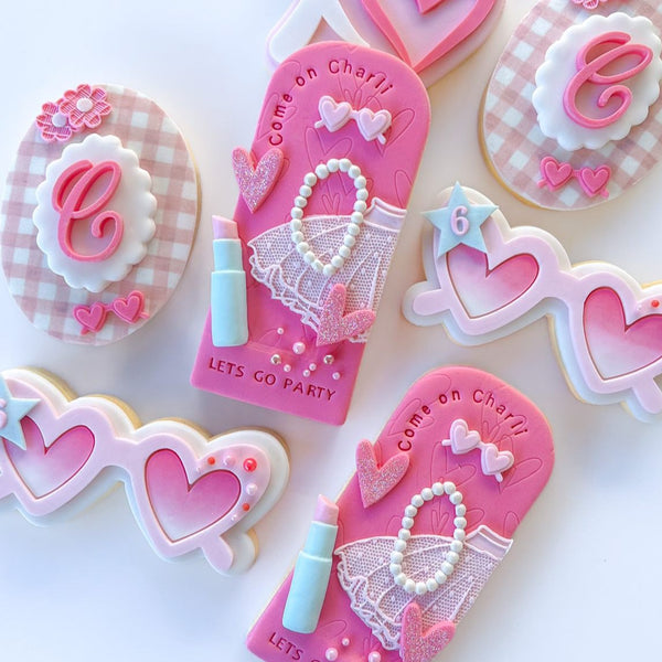 Heart Glasses Pop stamp with matching cutter