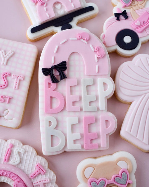 Beep Beep Pop Stamp with matching cutter
