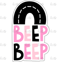 Beep Beep Pop Stamp with matching cutter