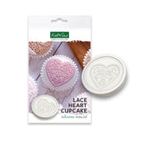 KATY SUE - Lace Heart Cupcake Silicone Mould