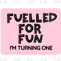 RACE TRACK STITCHING QUOTE PLAQUE  FUELLED FOR FUN