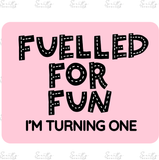 RACE TRACK STITCHING QUOTE PLAQUE  FUELLED FOR FUN
