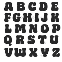GROOVY FONT POP MOULD PLATE