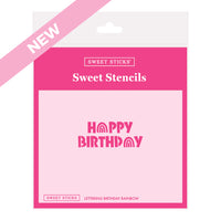 SWEET STICKS SWEET STENCILS - LETTERING BIRTHDAY RAINBOW
