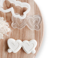 Heart Glasses Pop stamp with matching cutter