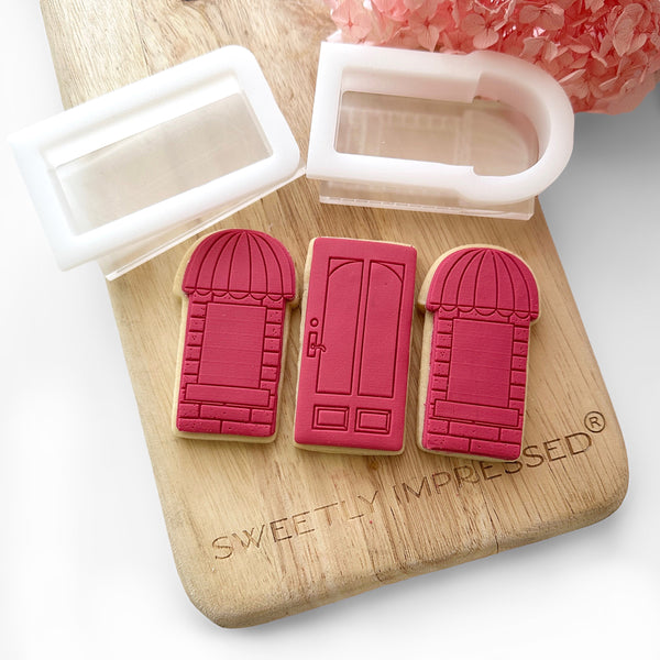 SHOP/HOME STAMP SET WITH MATCHING CUTTERS