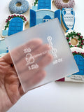 EASYTONE BRIDE TO BE & MR & MRS VERTICAL POP PLATE- ATHENS FONT