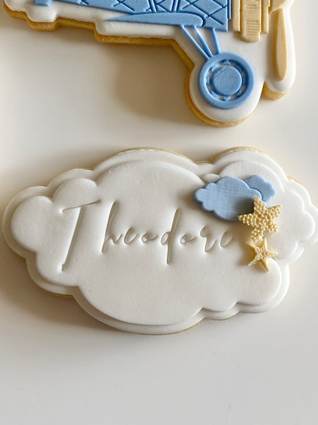 Double cloud Pop Stamp with matching cutter