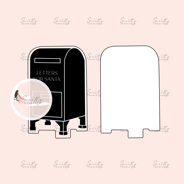 MINI LETTERS to SANTA letterbox STAMP WITH MATCHING CUTTER