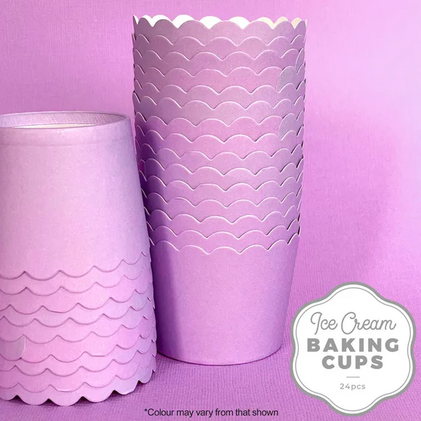 Cake Craft - Ice Cream Baking Cup - Lilac - 24 Pack