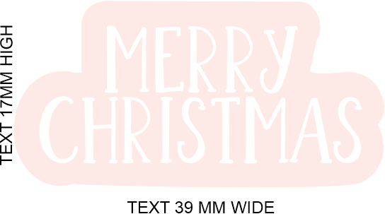 MERRY CHRISTMAS 'FUN' FONT IMPRESSION STAMP