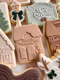 Christmas House with Merry Christmas Bunting | Stamp and Cutter