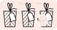 Present trio Pop! plate with GIFT TAG