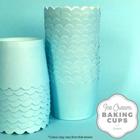 Cake Craft - Ice Cream Baking Cup - Pastel Blue - 24 Pack