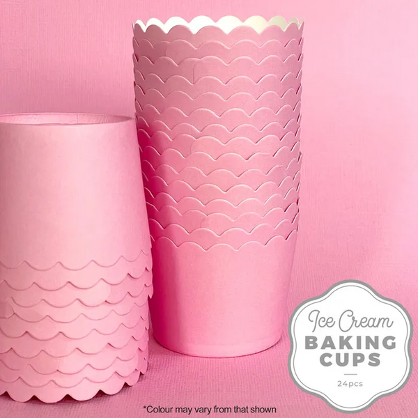 Cake Craft - Ice Cream Baking Cup - Pastel Pink - 24 Pack