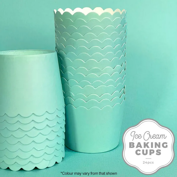 Cake Craft - Ice Cream Baking Cup - Pastel Teal - 24 Pack