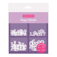 SHAPE SHIELDS - ALPHABET & NUMBERS