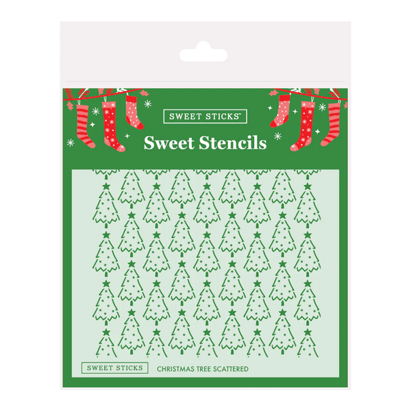 SWEET STICKS SWEET STENCILS - CHRISTMAS TREE SCATTERED