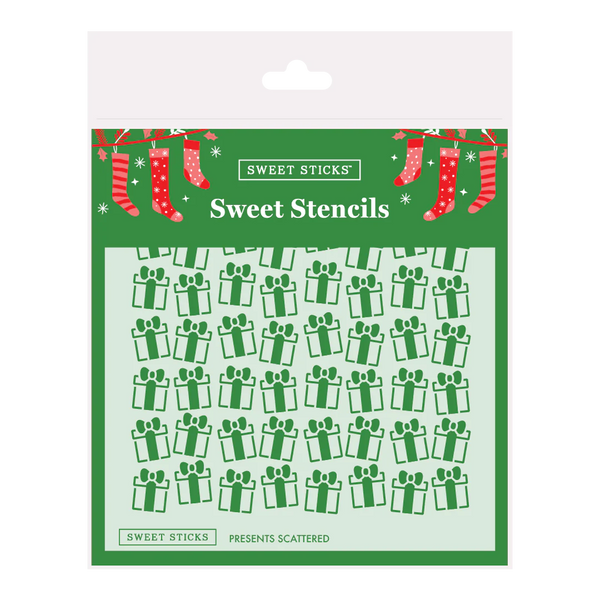 SWEET STICKS SWEET STENCILS - CHRISTMAS PRESENTS SCATTERED