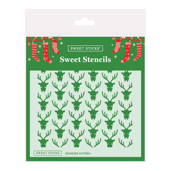 SWEET STICKS SWEET STENCILS - CHRISTMAS REINDEER PATTERN