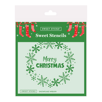 SWEET STICKS SWEET STENCILS - CHRISTMAS CAKE SNOWFLAKE WREATH