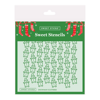 SWEET STICKS SWEET STENCILS - CHRISTMAS SNOWMAN SCATTERED