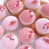 KATY SUE - Lace Heart Cupcake Silicone Mould