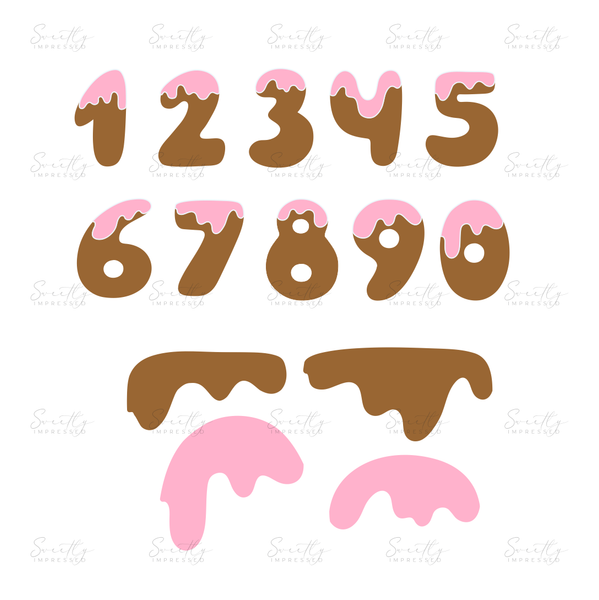 DRIP FONT POP- NUMBERS