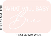 PETITE PRINTS - WHAT WILL BABY BEE