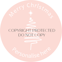 Merry Christmas Curve Impression Stamp - Personalised