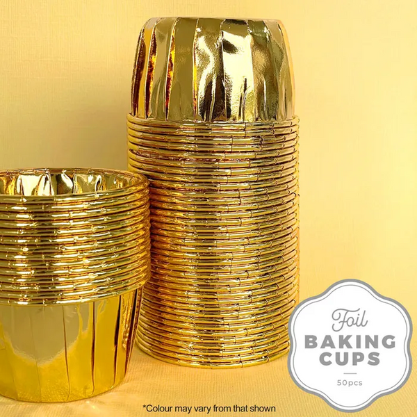 Cake Craft - Foil Baking Cup - Round - Gold - 50 Pack