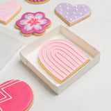 Cookie Box Clear Lid 11x11x2.5cm