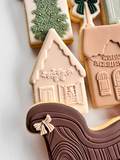 Christmas House with Pine peaked roof | Stamp and Cutter